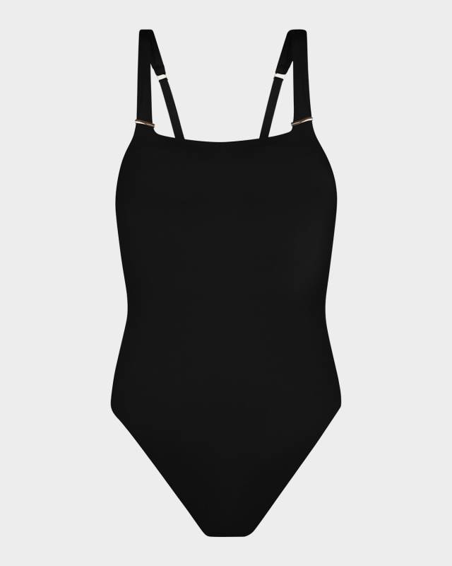Plus Size LB Luxe Square-Neck One-Piece Swimsuit